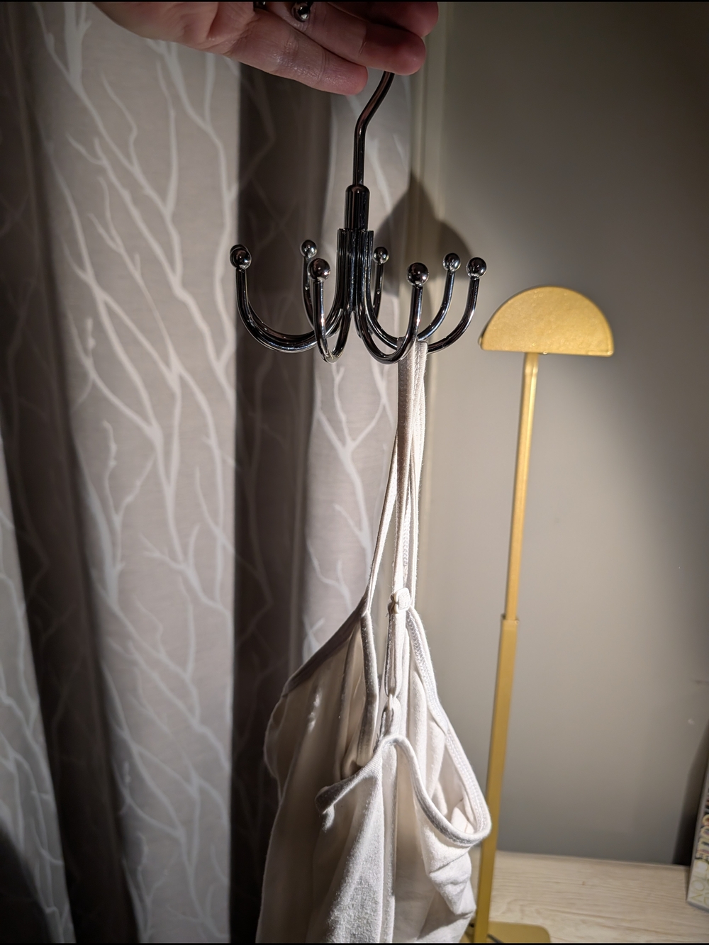 Metal Hook Rack in Chrome - Picture 3 of 8